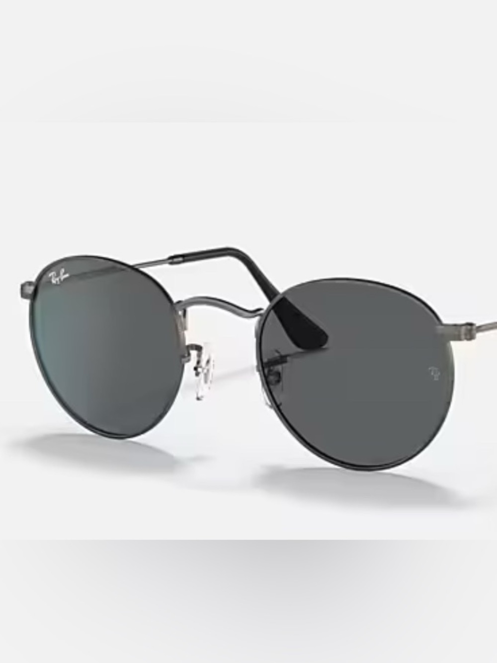 Ray-Ban Round Metal Sunglasses - Black Lenses & Silver Frame - Picture 4 of 5